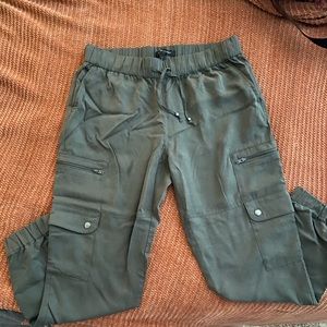 Green utility joggers